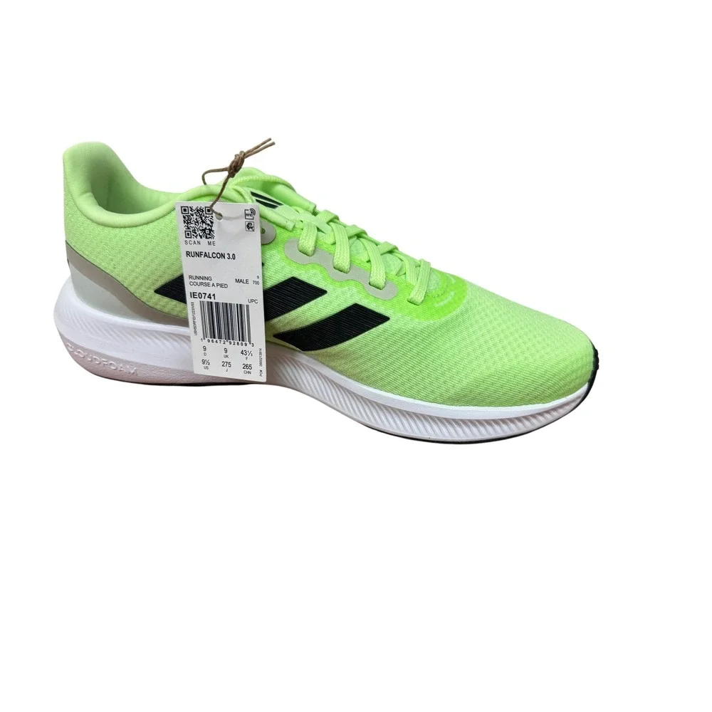 Adidas Runfalcon 3.0 Mens Running Shoes Lucid Lemon Black IE0741 Mens 9.5
